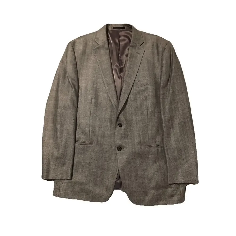 Lauren Ralph Lauren Mens 44R Gray Silk Wool Sport Coat Blazer 2 Button